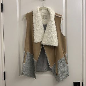Anthropologie faux fur/suede vest